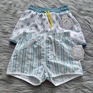 Edgehill Collection Boys Nwt Lot of 2 Swim Trunks Shorts